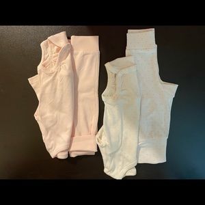 H&M 6 month outfit sets with onesies and pants.